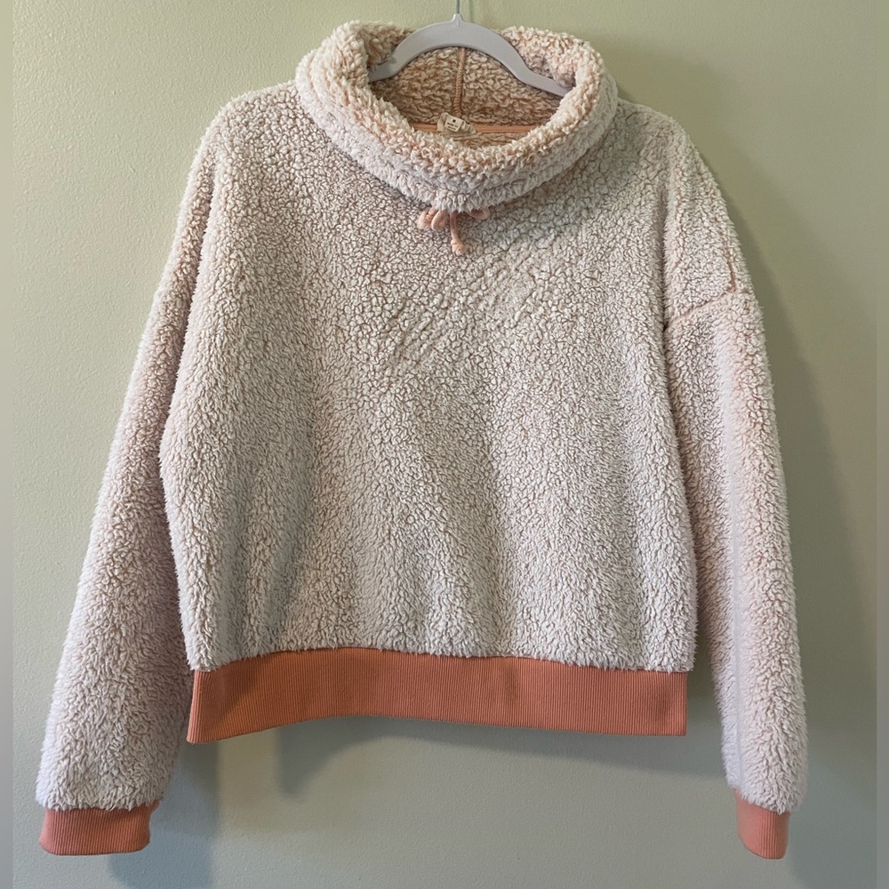 Cozie by Pink Rose Cowl Neck Sherpa Pullover